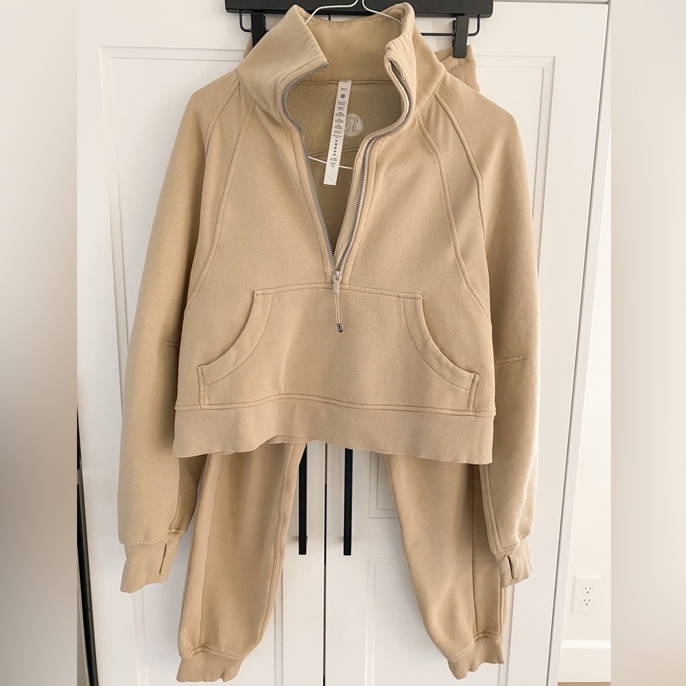 Lululemon Trench Scuba Set - 1/2 Zip Sweater & Joggers
